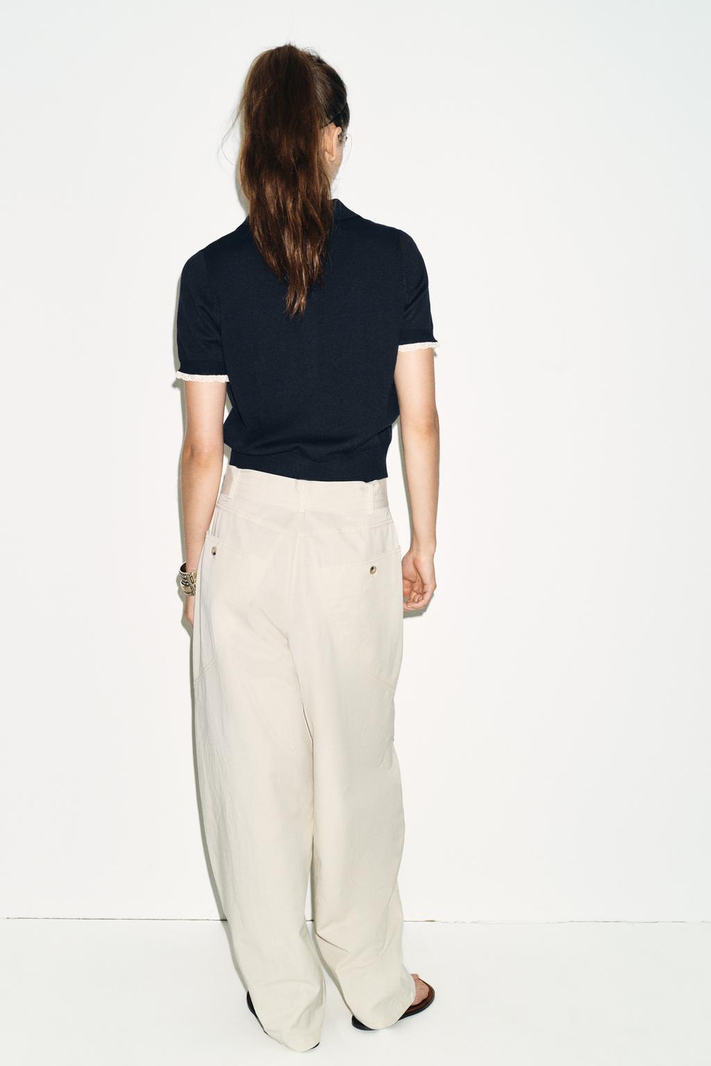 КАРДИГАН С КОРОТКИМИ РУКАВАМИ И КРУЖЕВОМ