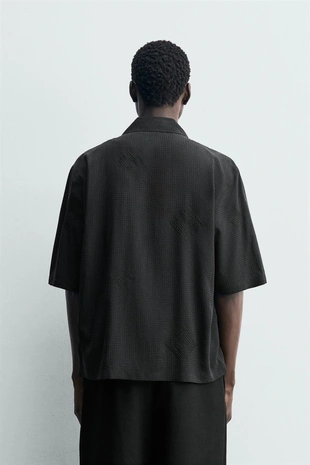 Рубашка с геометрической вышивкой- Заказать в России