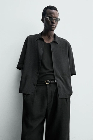 Рубашка с геометрической вышивкой- Заказать в России