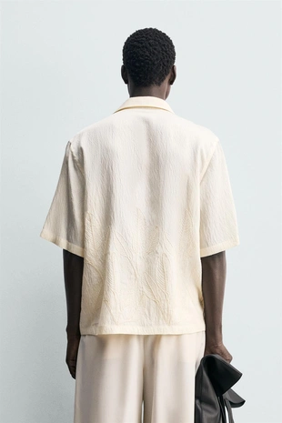 Рубашка с цветочной вышивкой- Заказать в России