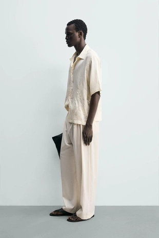 Рубашка с цветочной вышивкой- Заказать в России