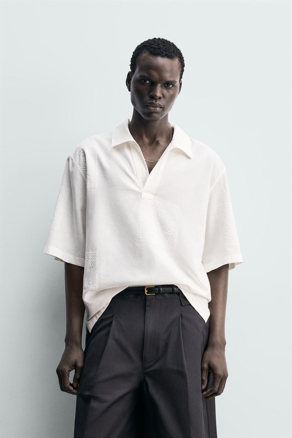 РУБАШКА ПОЛО С ВЫШИВКОЙ ФРУКТОВ