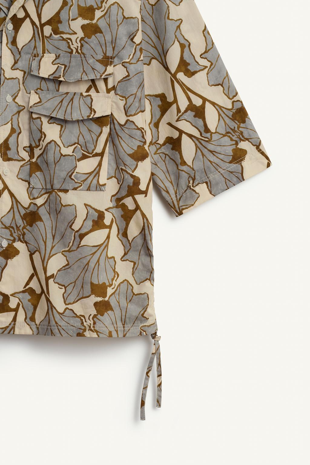 Рубашка с цветочным принтом