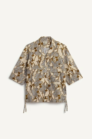 Рубашка с цветочным принтом- Заказать в России