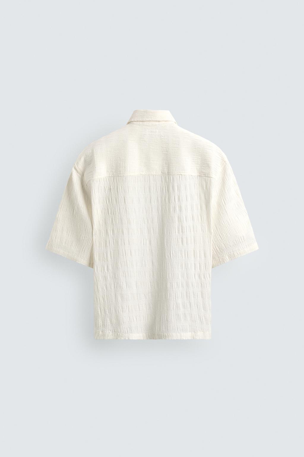 РУБАШКА RELAXED FIT ИЗ ЖАТОЙ ТКАНИ