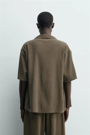 Рубашка Relaxed Fit из струящейся ткани