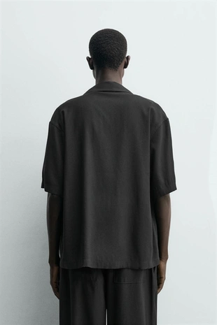 Рубашка Relaxed Fit из струящейся ткани- Заказать в России