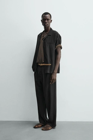 Рубашка Relaxed Fit из струящейся ткани- Заказать в России