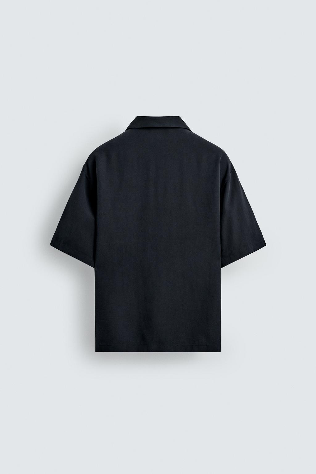 РУБАШКА RELAXED FIT ИЗ СТРУЯЩЕЙСЯ ТКАНИ