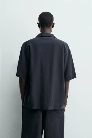 Рубашка Relaxed Fit из струящейся ткани