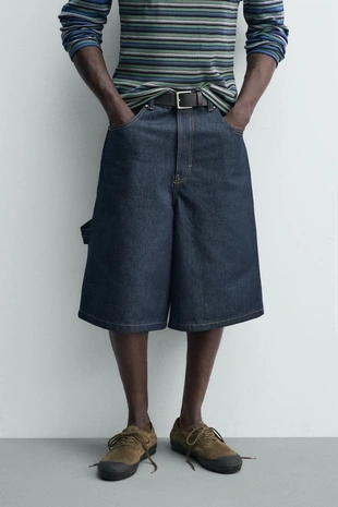 Джинсовые шорты с вышивкой- Заказать в России