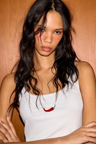 Топ с вышивкой спереди- Заказать в России