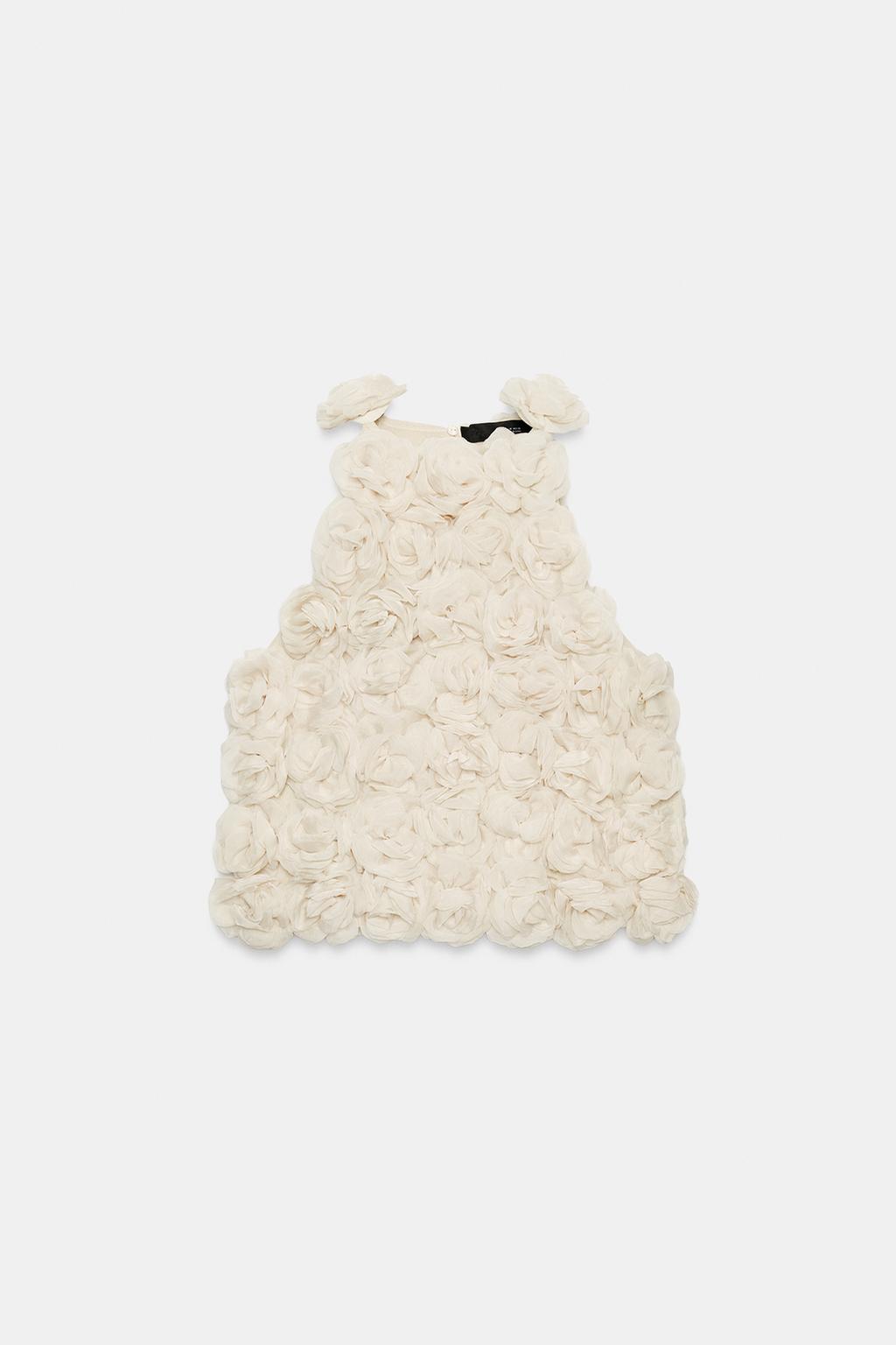 УКОРОЧЕННЫЙ ТОП ХАЛТЕР С ЦВЕТОЧНЫМ УЗОРОМ