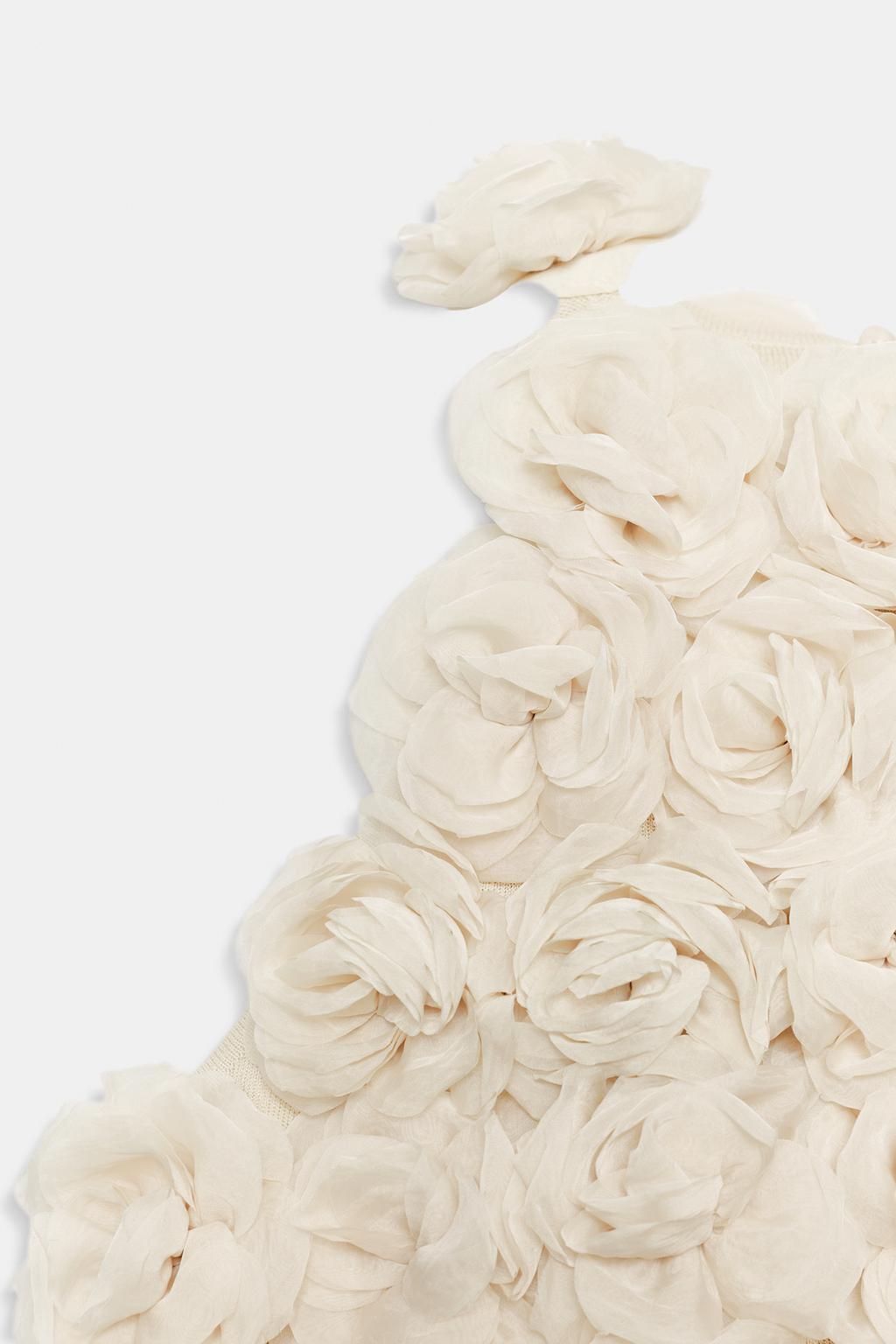 УКОРОЧЕННЫЙ ТОП ХАЛТЕР С ЦВЕТОЧНЫМ УЗОРОМ