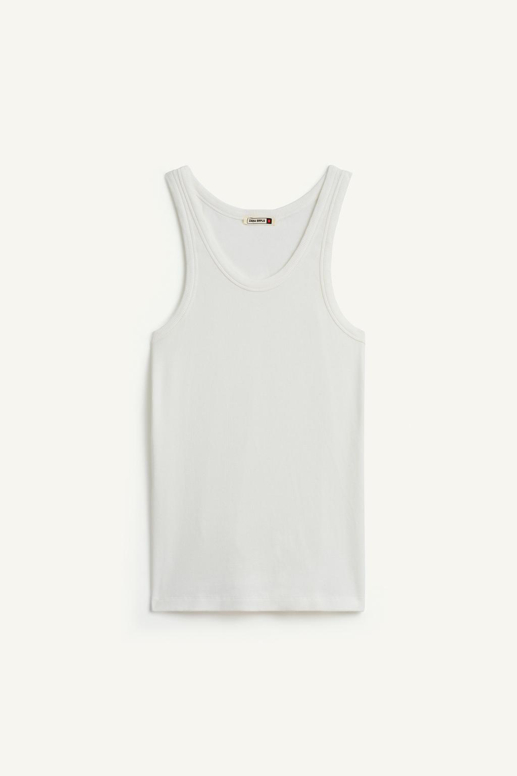 Хлопковый топ без рукавов