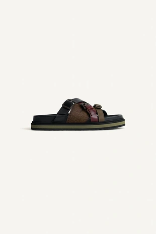 Кожаные босоножки- Заказать в России