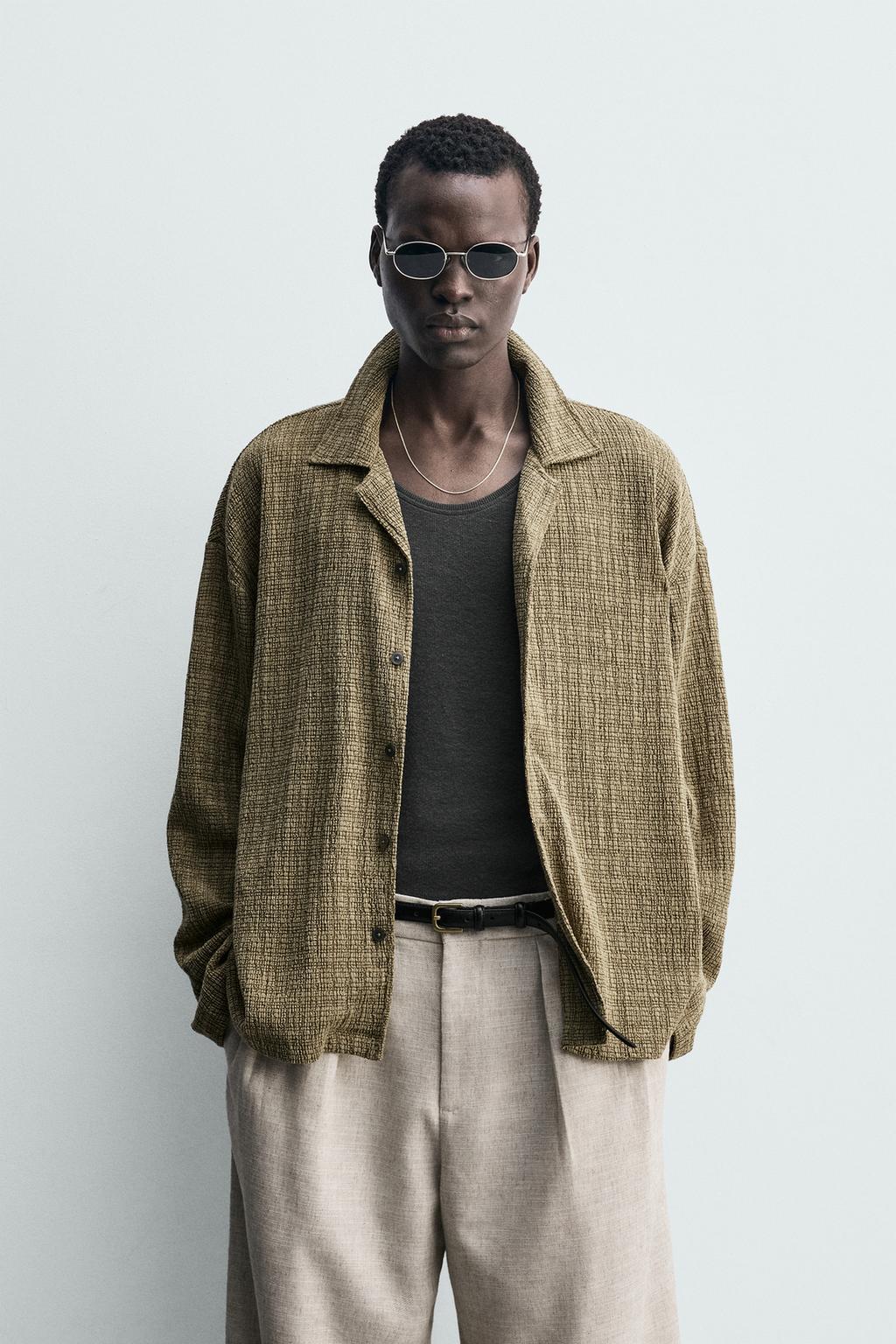 РУБАШКА ИЗ ЖАТОЙ ТКАНИ