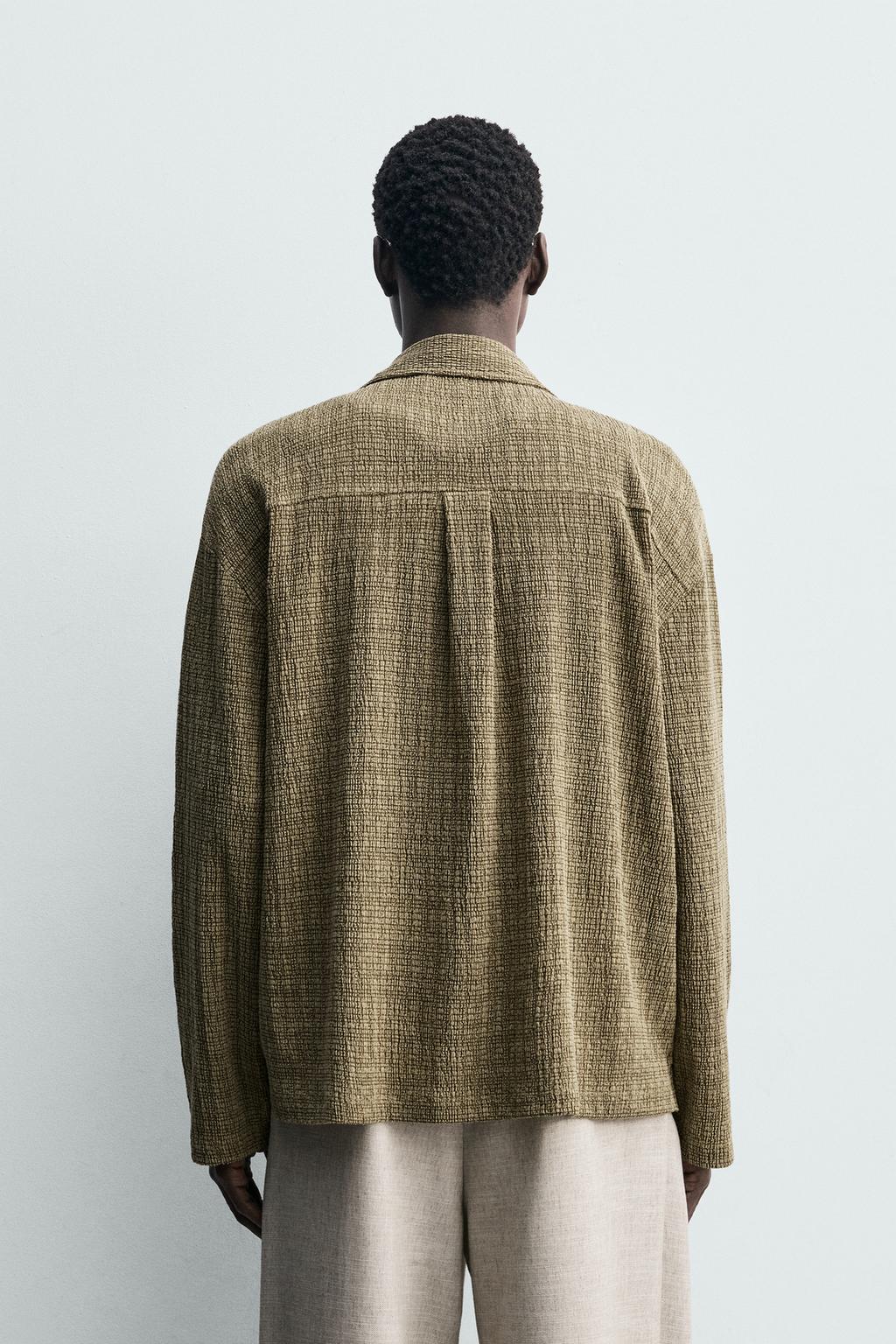 РУБАШКА ИЗ ЖАТОЙ ТКАНИ