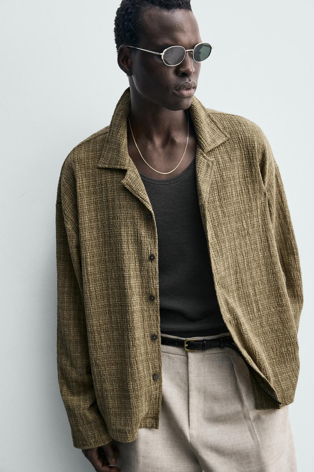 РУБАШКА ИЗ ЖАТОЙ ТКАНИ