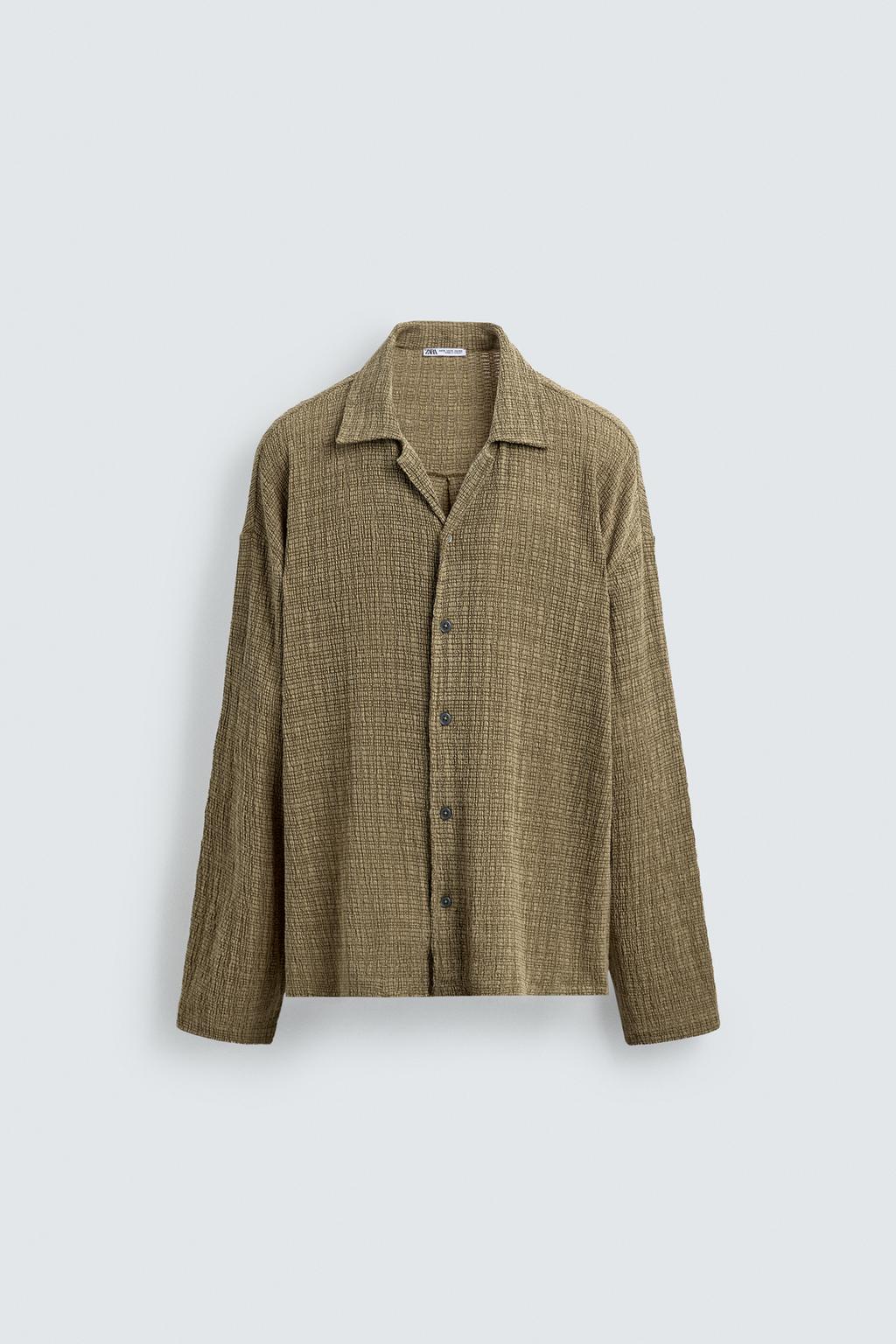 РУБАШКА ИЗ ЖАТОЙ ТКАНИ