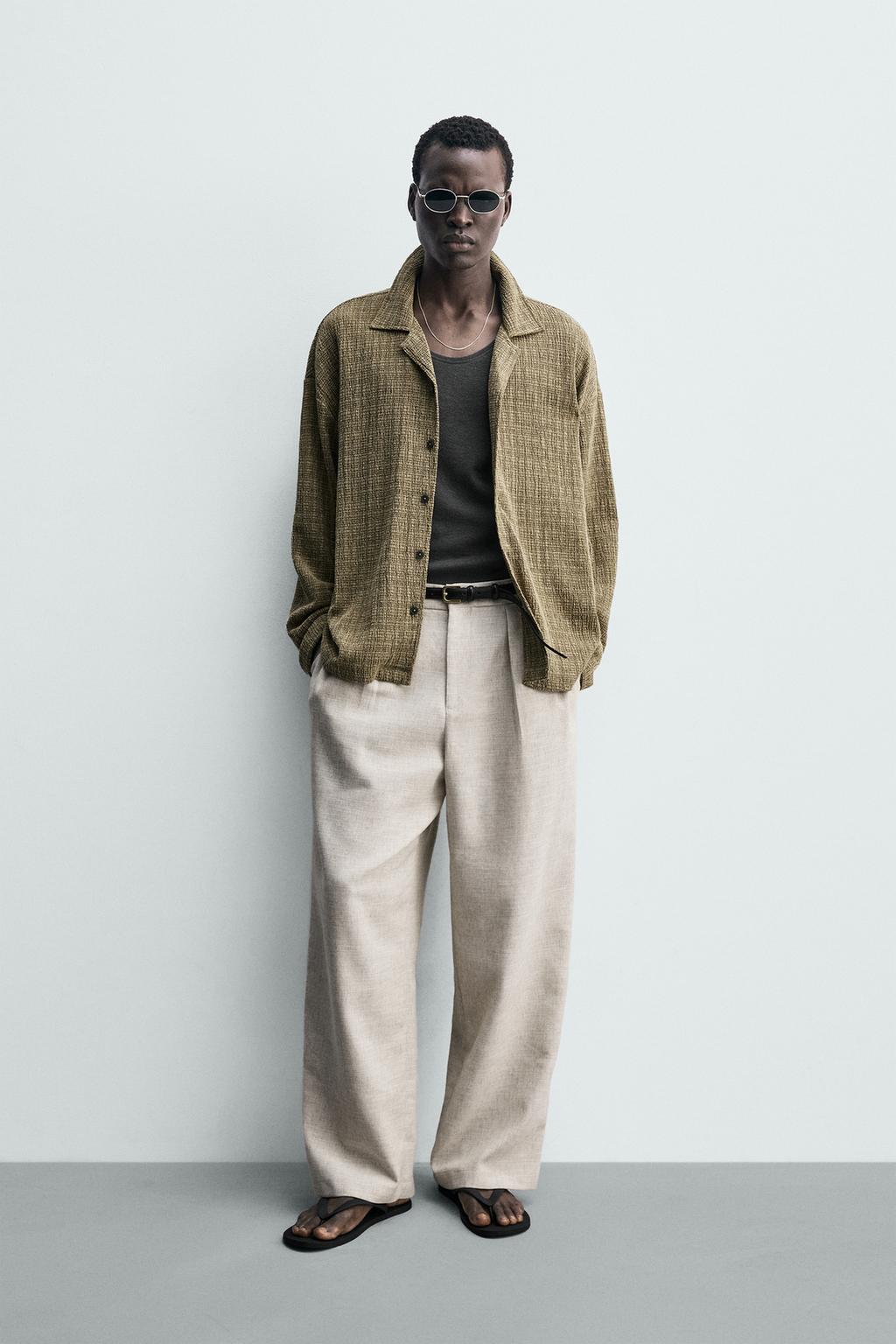 РУБАШКА ИЗ ЖАТОЙ ТКАНИ