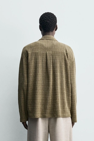 Рубашка из жатой ткани- Заказать в России