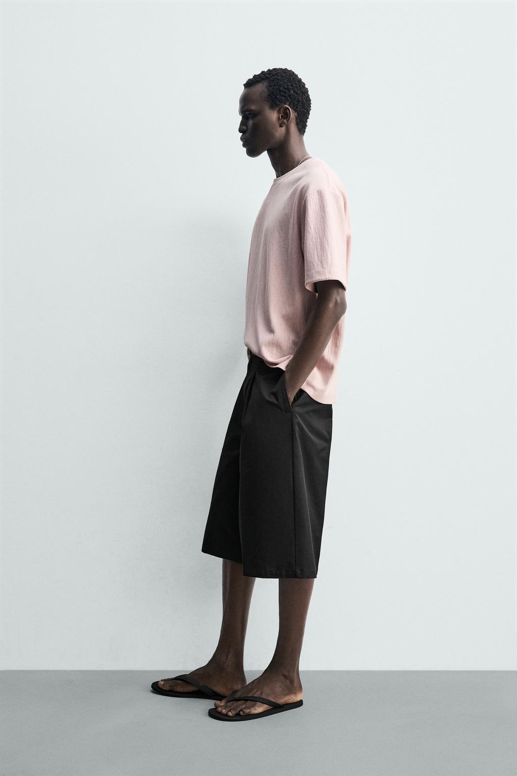 ФУТБОЛКА RELAXED FIT ИЗ РЕЛЬЕФНОЙ ТКАНИ