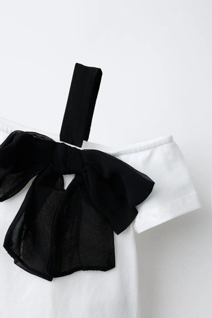 Футболка с луком на верху- Заказать в России