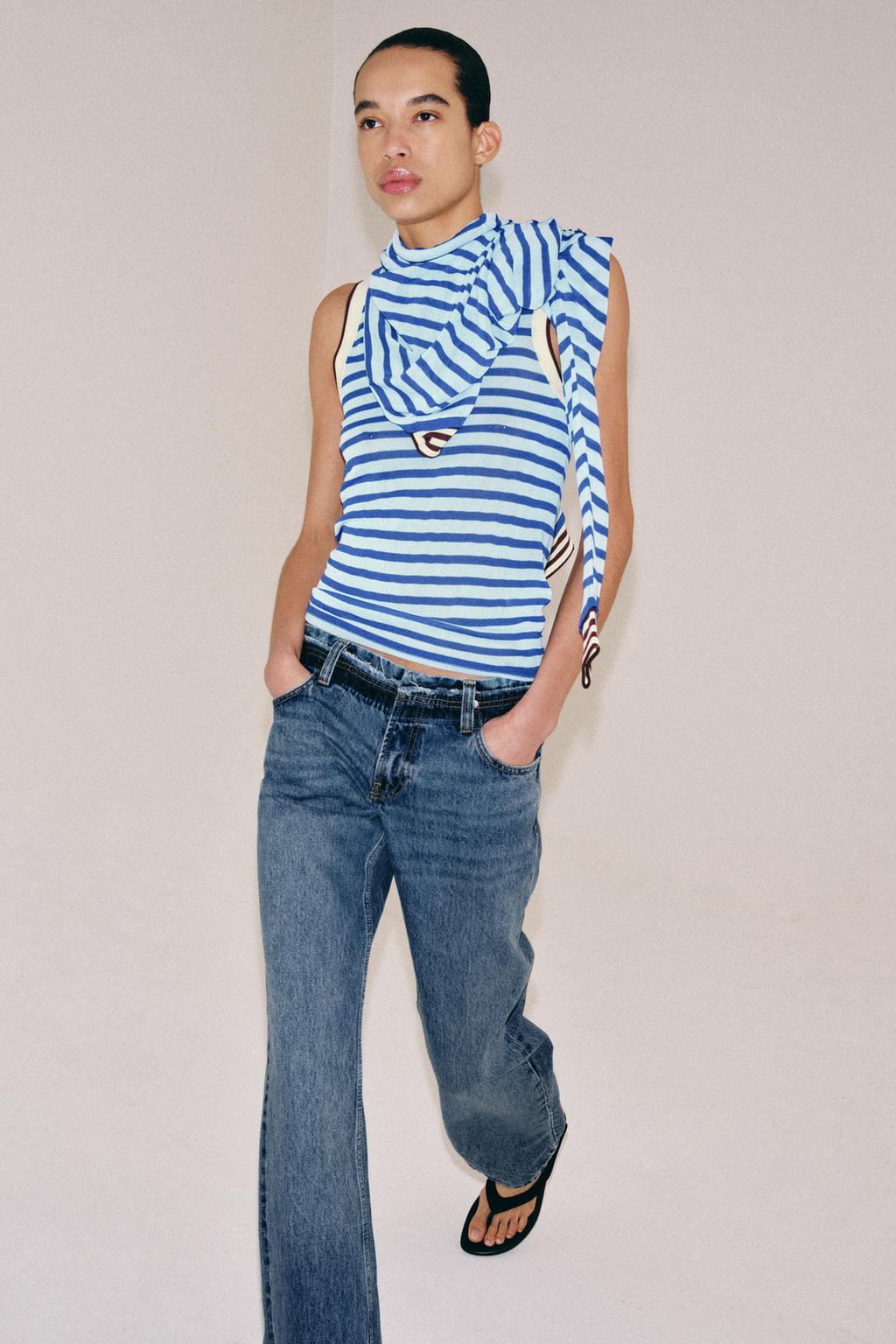 ТРИКОТАЖНЫЙ ТОП В ПОЛОСКУ