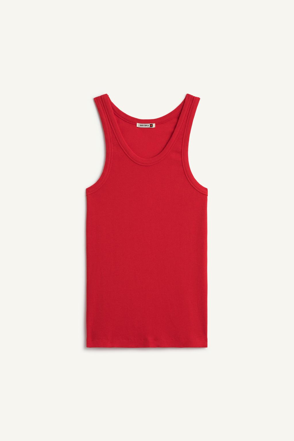 Хлопковый топ без рукавов