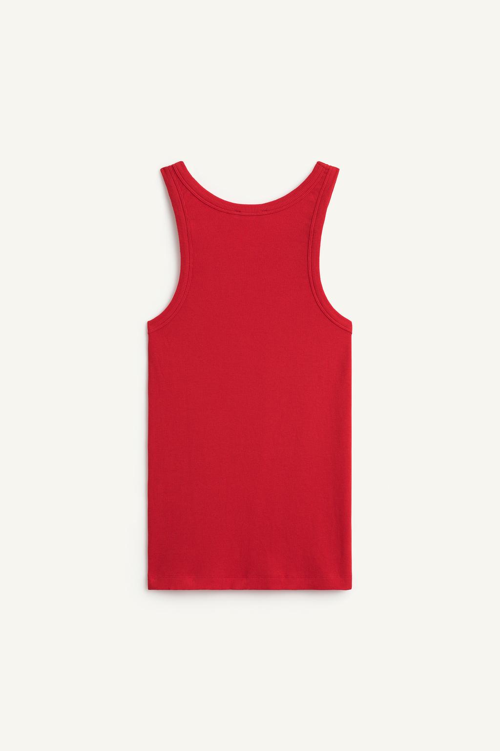 Хлопковый топ без рукавов