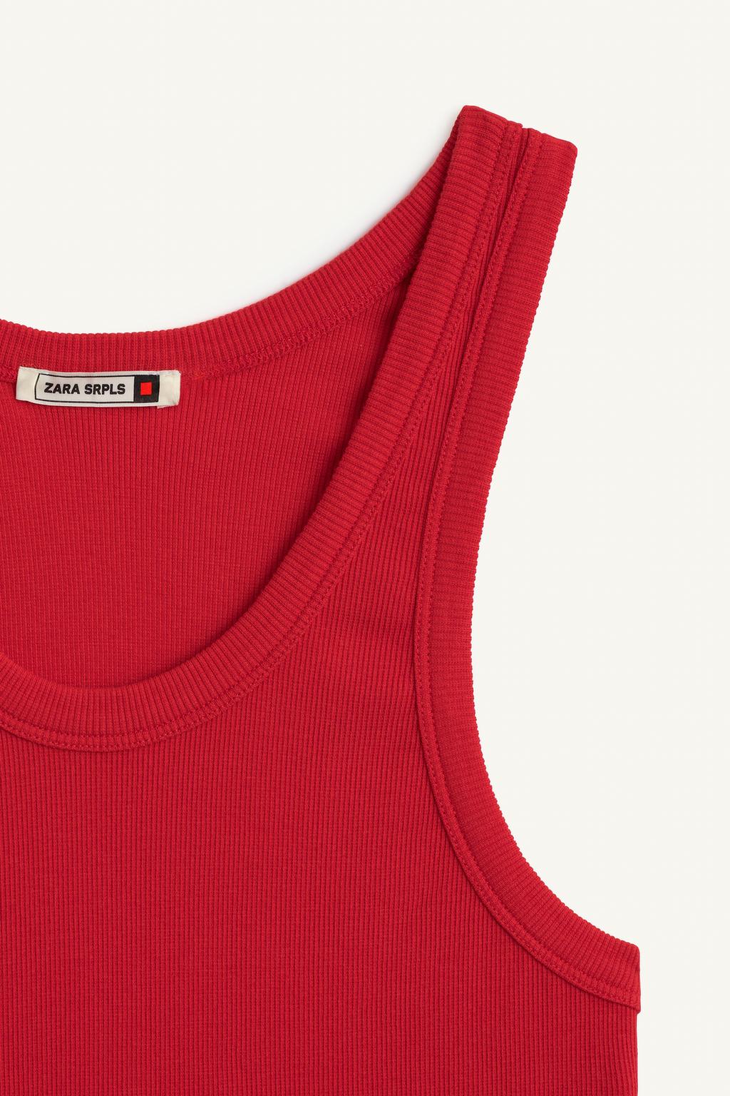 Хлопковый топ без рукавов