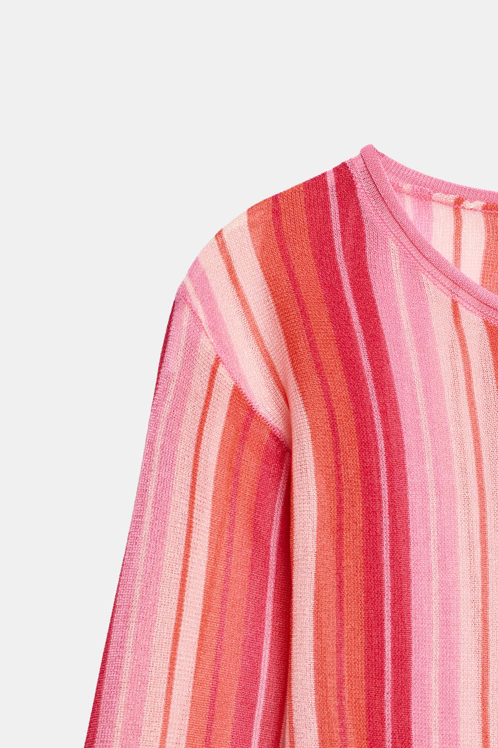 ТОНКИЙ ТРИКОТАЖНЫЙ ДЖЕМПЕР В ПОЛОСКУ