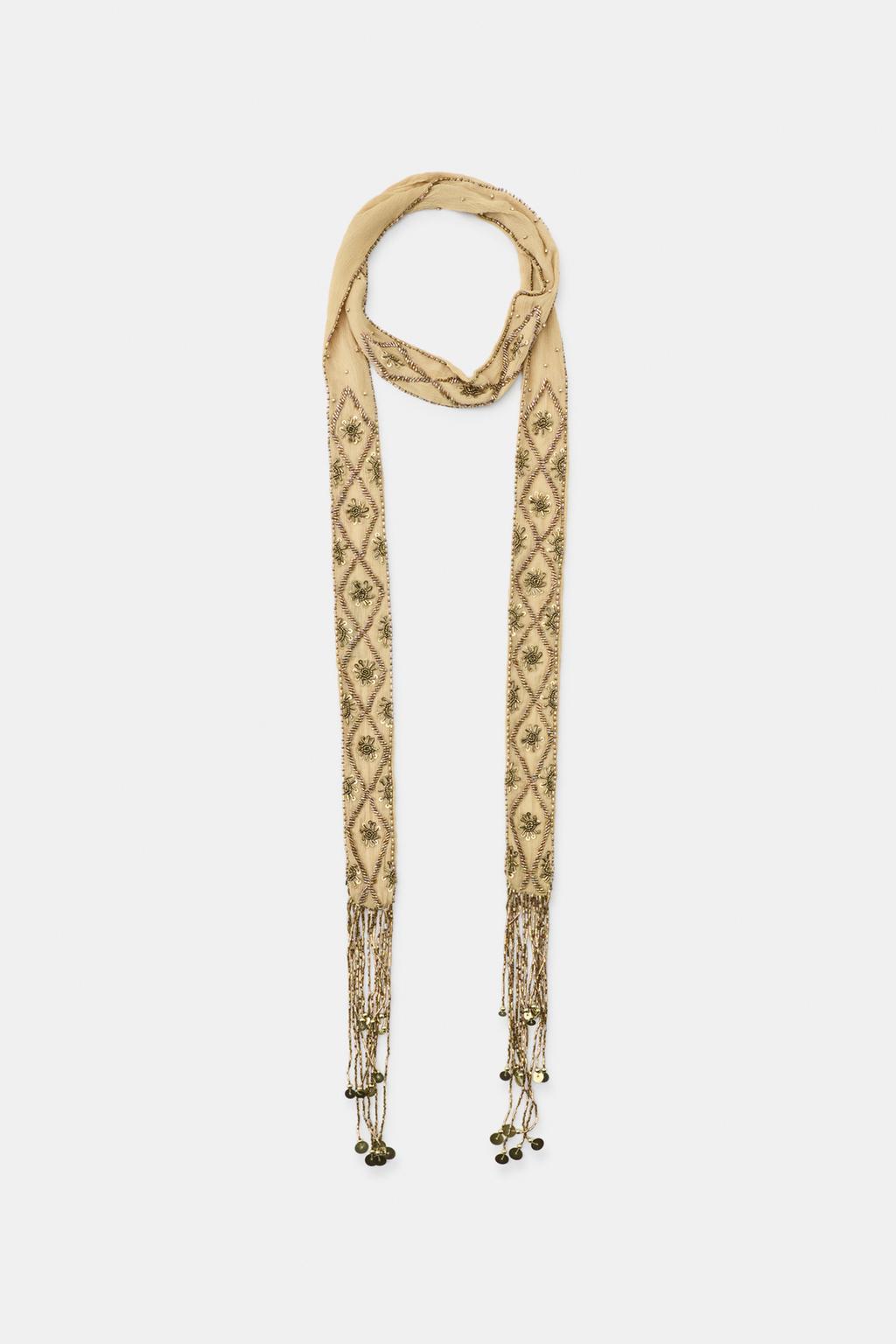 БАНДАНА С БУСИНАМИ И БАХРОМОЙ