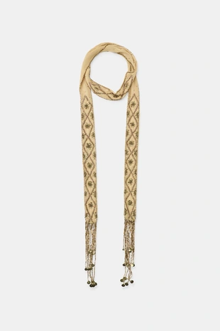 Бандана с бусинами и бахромой- Заказать в России