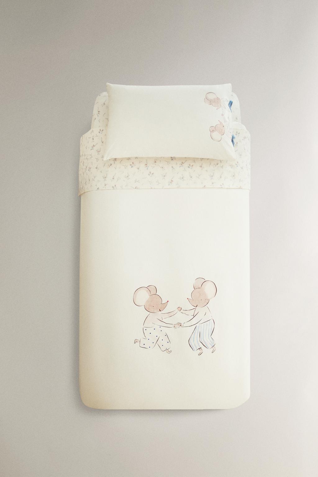 Детское одеяло с застежкой на пуговицы и мышами