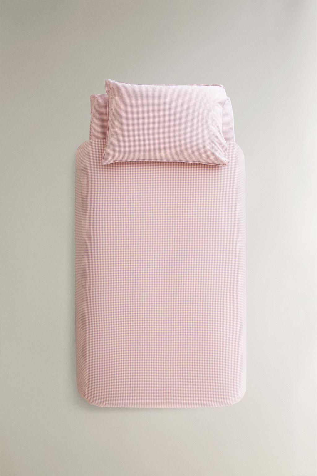 Детское одеяло из хлопка в клетку