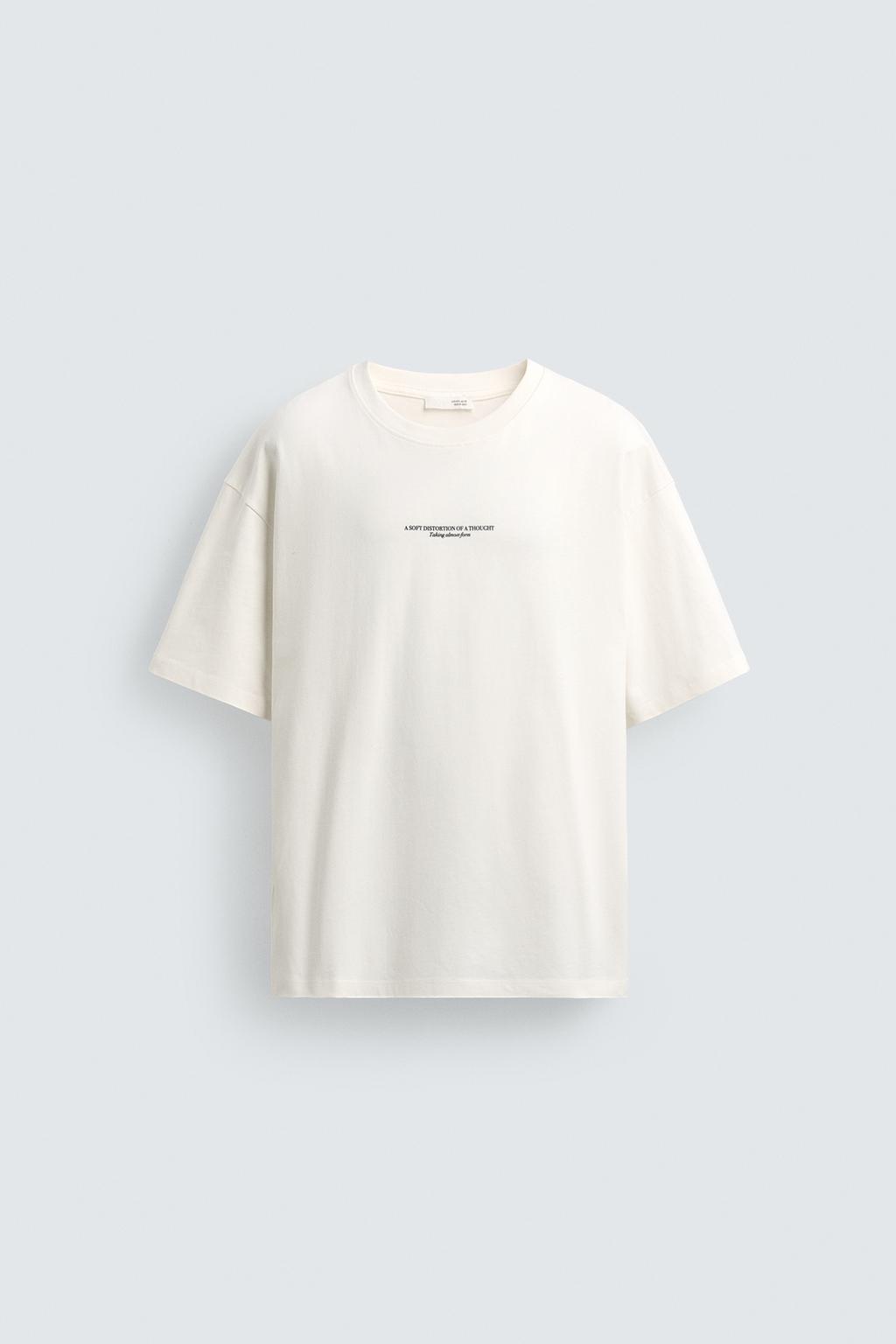 ФУТБОЛКА С ВЫШИВКОЙ И ТЕКСТОВЫМ ПРИНТОМ