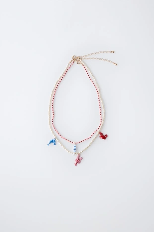 Набор из двух ожерелий с бусинами и морскими элементами- Заказать в России