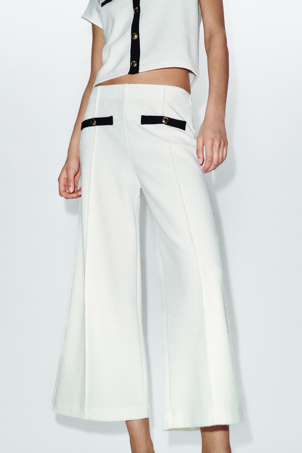 БРЮКИ-КЮЛОТЫ ИЗ РЕЛЬЕФНОЙ ТКАНИ