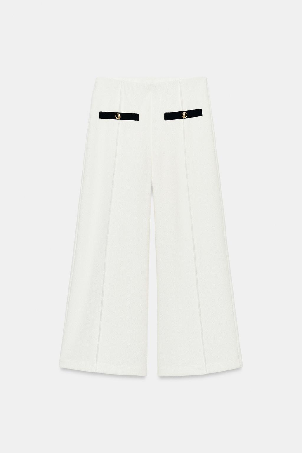 БРЮКИ-КЮЛОТЫ ИЗ РЕЛЬЕФНОЙ ТКАНИ