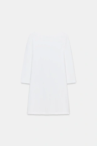 Короткое платье с вырезом «лодочка»- Заказать в России