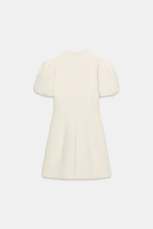 Короткое платье с объемными рукавами- Заказать в России