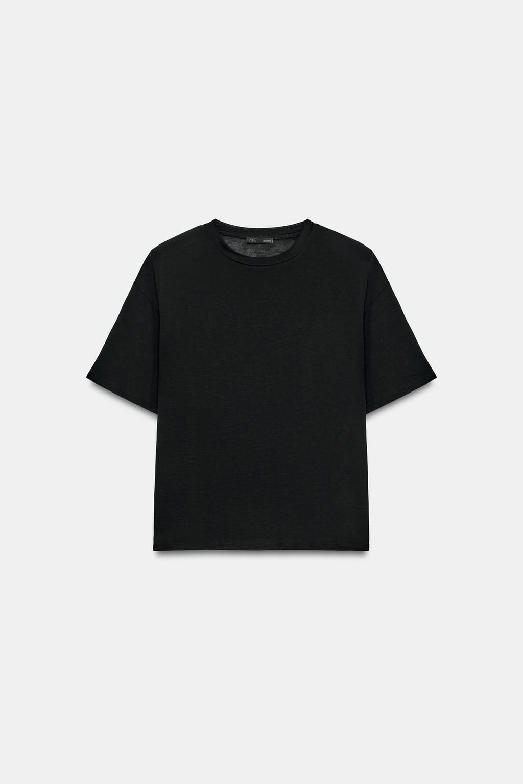 СВОБОДНАЯ ФУТБОЛКА СО СТЕГАНЫМИ ПЛЕЧАМИ