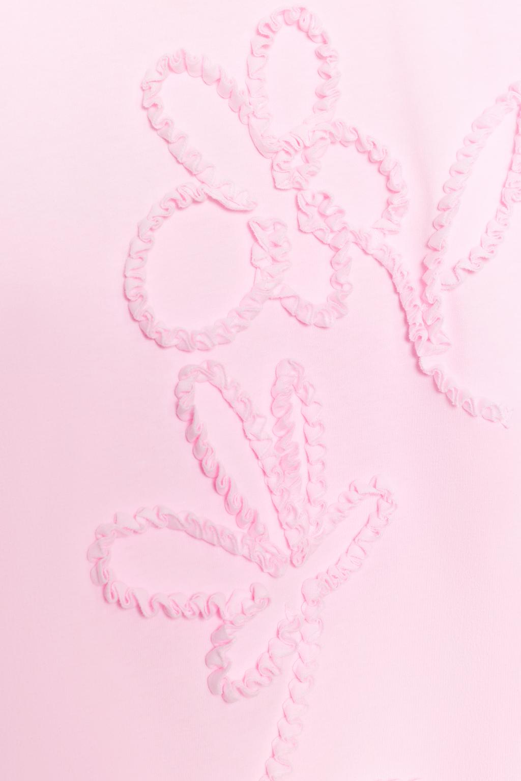 ФУТБОЛКА С ЦВЕТОЧНЫМ РЕЛЬЕФОМ