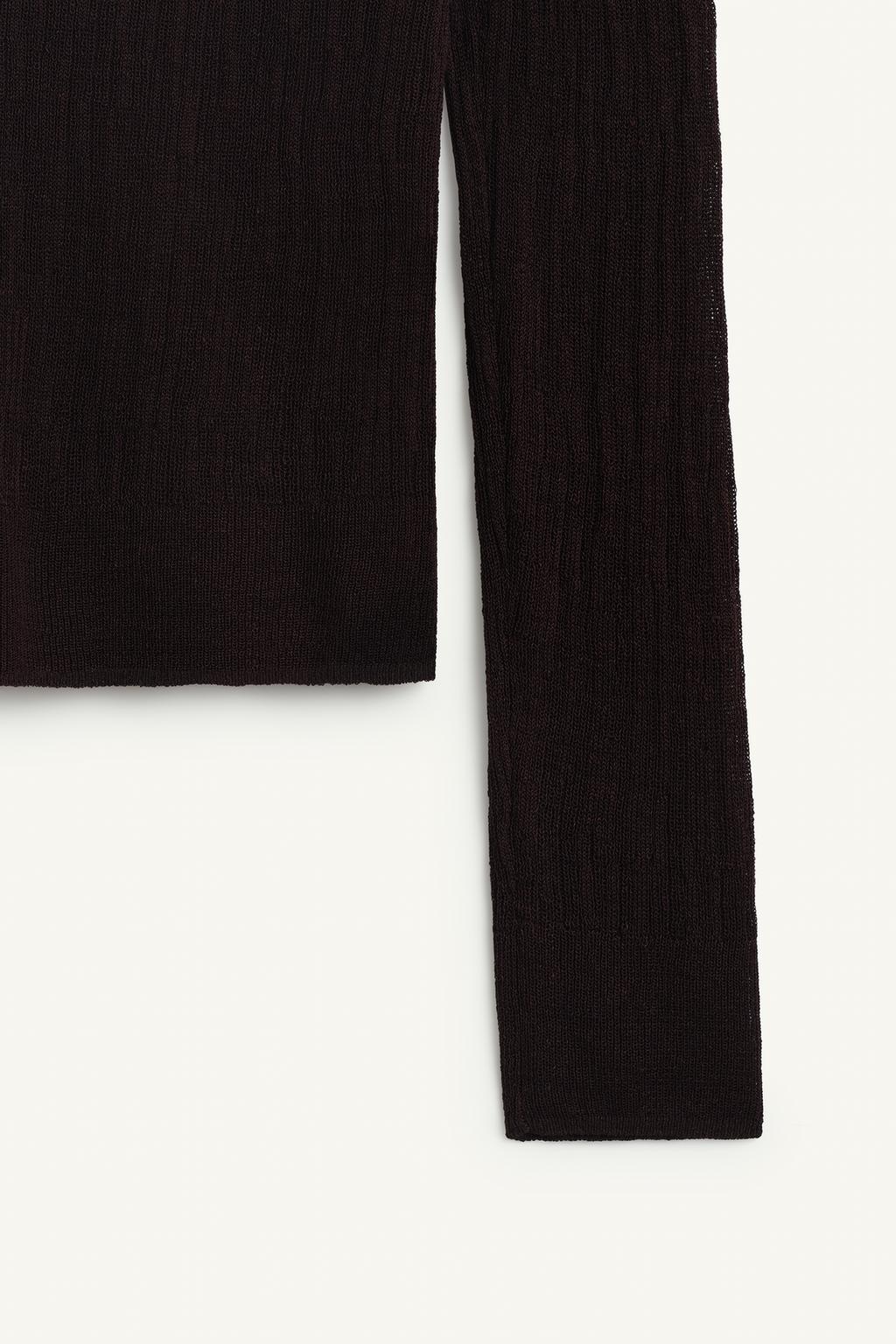 Вязаный свитер с льном 16