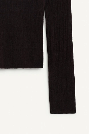 Вязаный свитер с льном 16