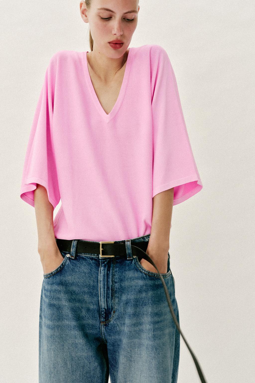 ДЖЕРСИ С V-ОБРАЗНЫМ ВЫРЕЗОМ