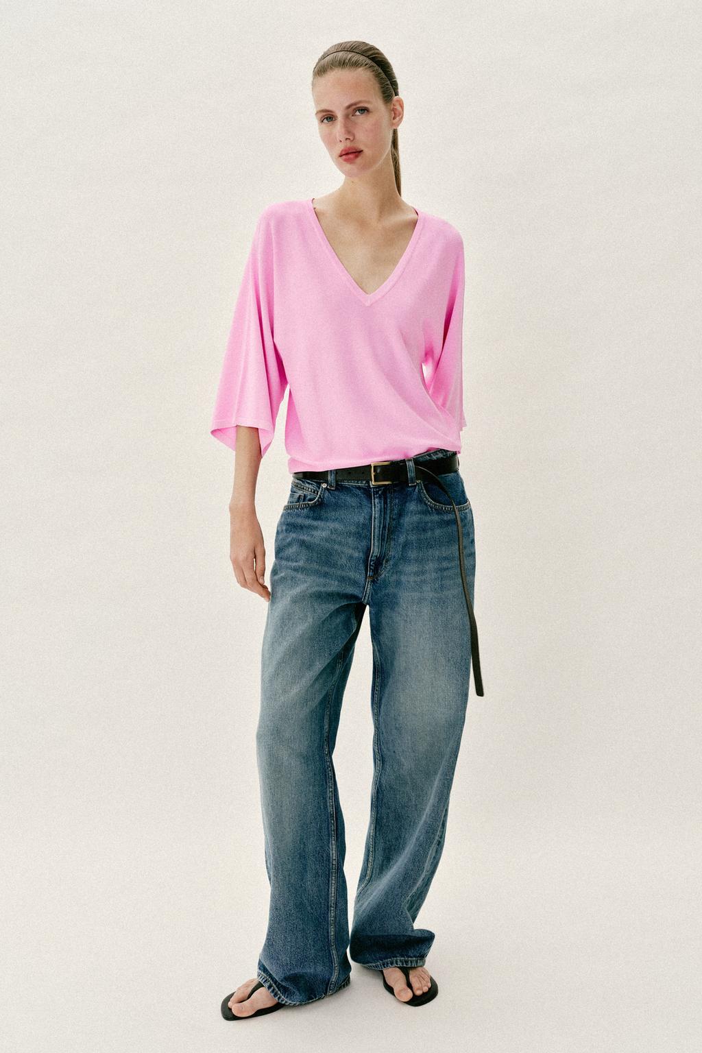 ДЖЕРСИ С V-ОБРАЗНЫМ ВЫРЕЗОМ