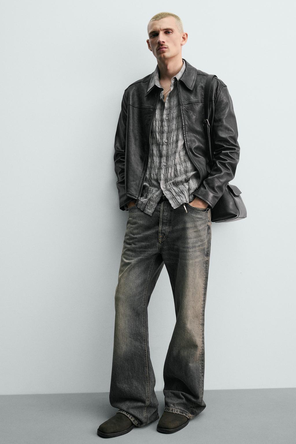 УКОРОЧЕННАЯ КОЖАНАЯ КУРТКА